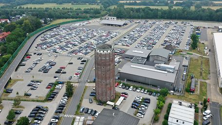 The Auto Terminal Bremen from above