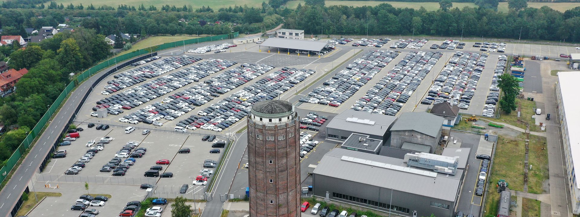 The Auto Terminal Bremen from above
