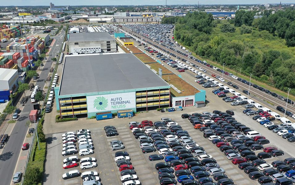 Aerial view of the Auto Terminal Neuss