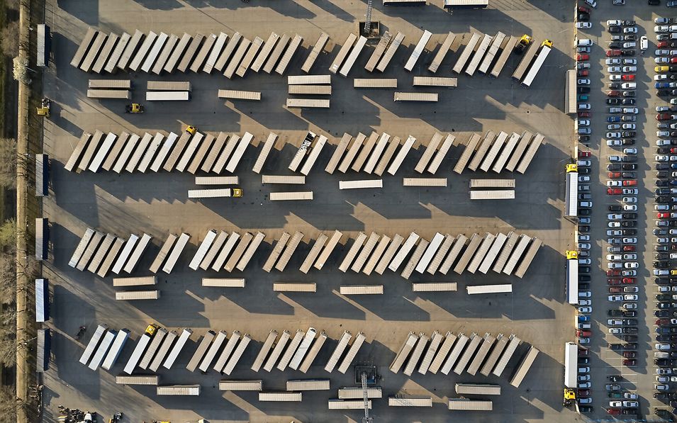 Trailer yard from above