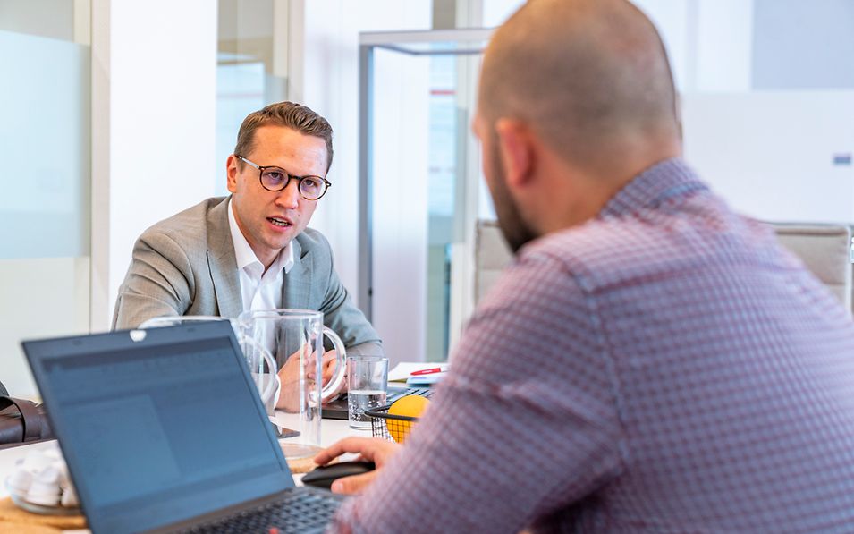 Mitarbeiter am Arbeitsplatz