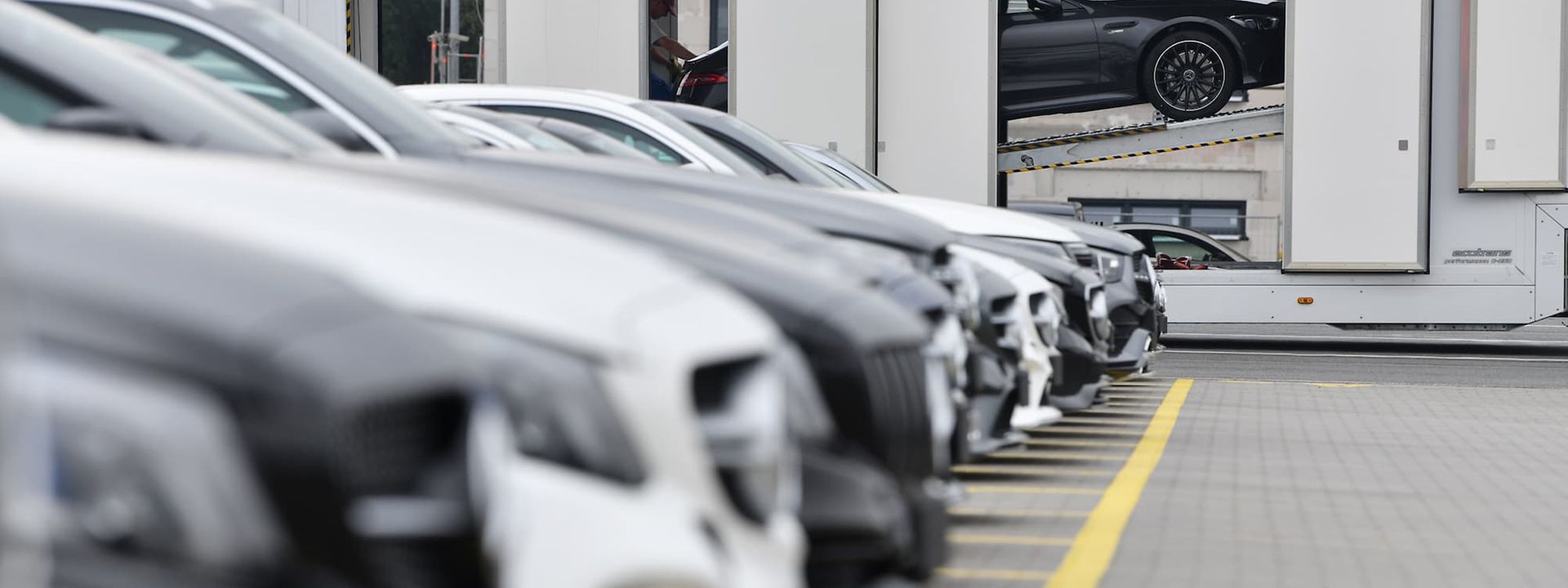 Cars in the car terminal